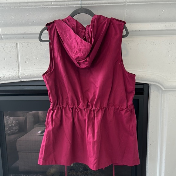 Zenana Outfitters Pink Utility Vest Cinched Waist - Picture 4 of 5